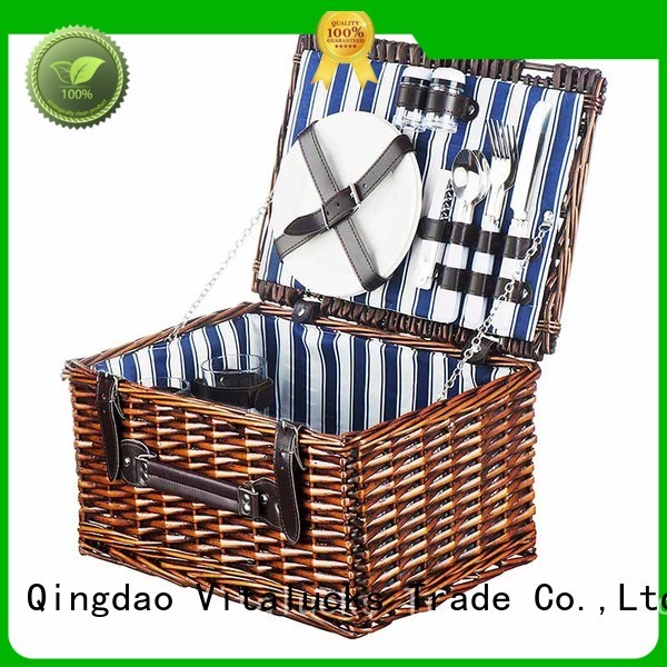 Large Wicker Baskets picnic basket 2 person set