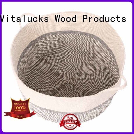 durable woven rope storage basket universal free -sample Vitalucks