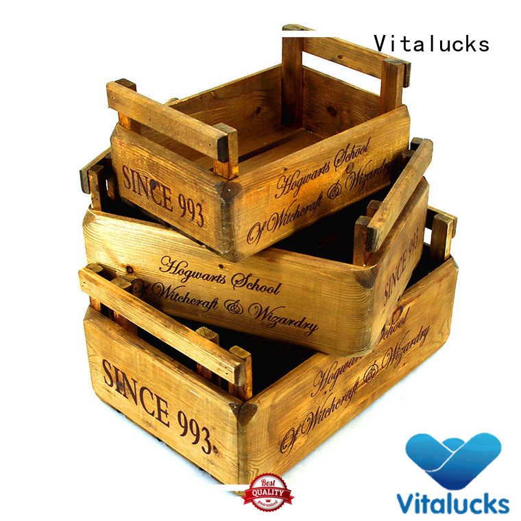 Vitalucks fine workmanship decorative wooden crates popular best factory price