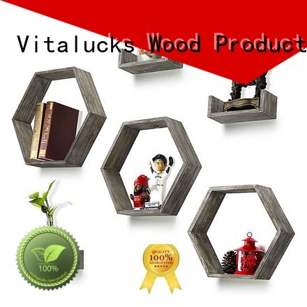 Vitalucks hot-sale wall mounted wooden shelves professional fast delivery