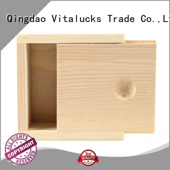 Hot sale customized unfinished small slid lid plain wooden box