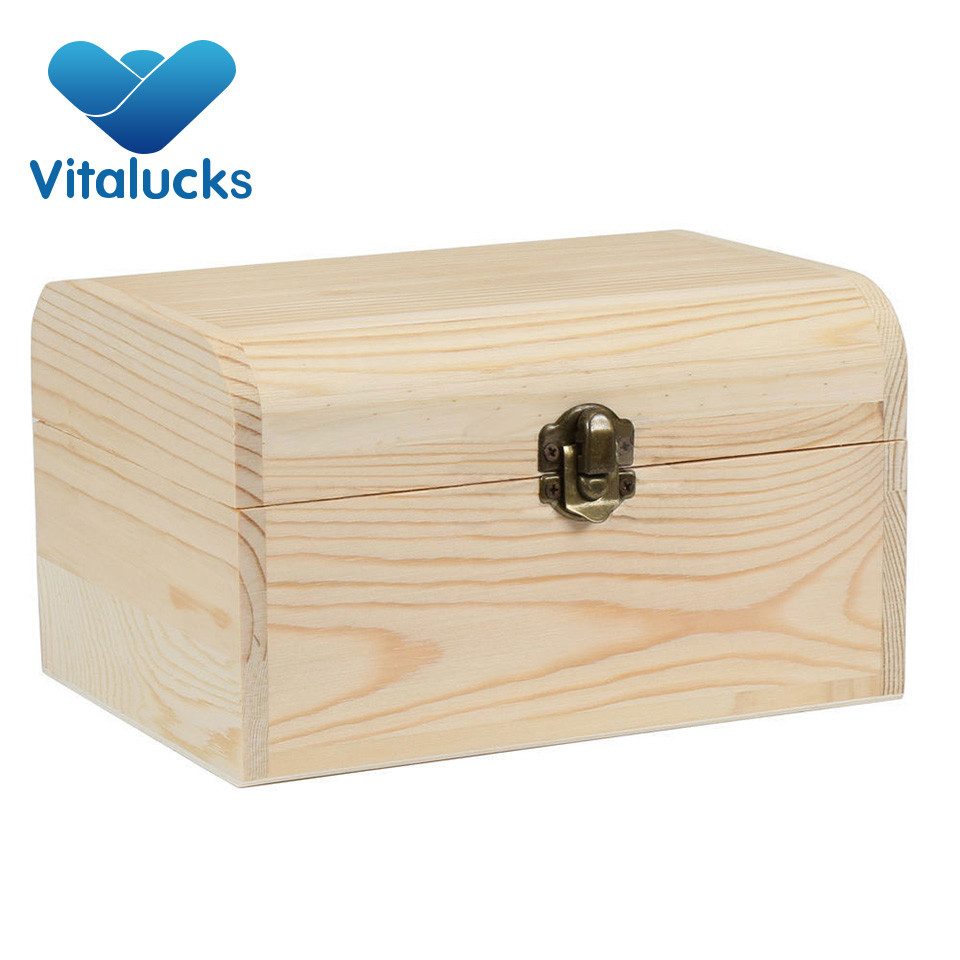 Vitalucks best price large unfinished wood box for pakaging