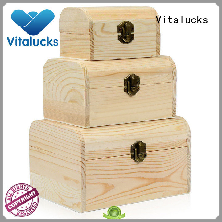 Vitalucks small wooden gift boxes quality assured