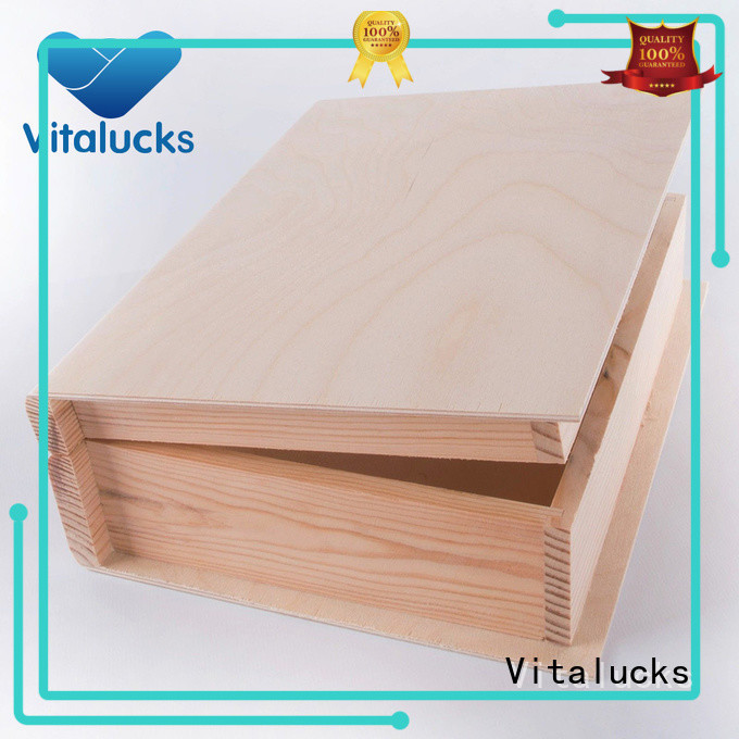 Vitalucks best price wine bottle wood box for pakaging