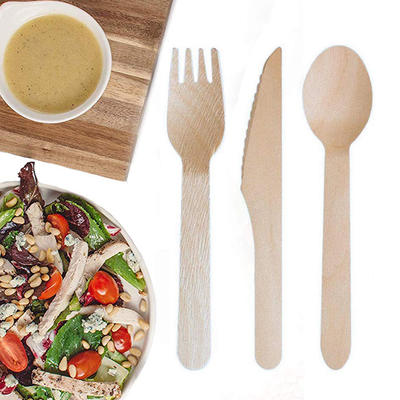Disposable Wooden Cutlery Set-Forks, Knives, Spoons
