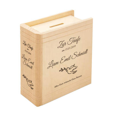 Competitive price cute wooden money saver box for adults