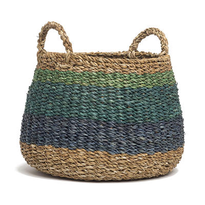 wholesale large handmade 100% sustainable eco-friendly seagrass baskets diameter 16