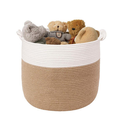 new design cotton rope basket for blankets,kids toys baby diaper storage baskets