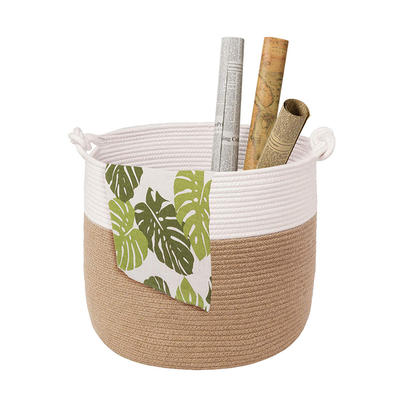 large cotton rope bathroom basket woven cotton rope laundry basket gift hamper with handle