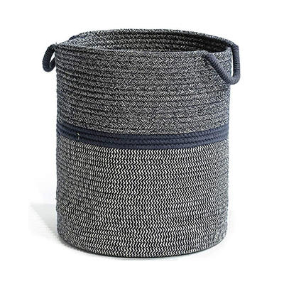 wholesale extra large premium cotton rope woven basket for kids toys laundry 36x42cm