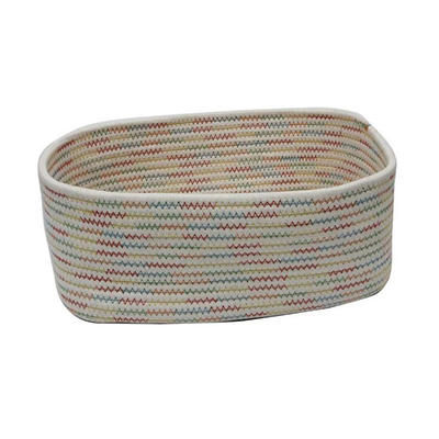 high quality trendy fashion with cover small size cotton rope hot sale laundry storage basket