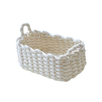 top selling cotton rope basket wholesale 100% handmade customized natural sundries storage basket