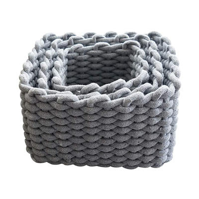 wholesale qingdao custom handmade cotton rope toy living goods sundries storage basket