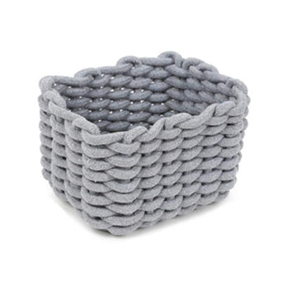 23x16x14.5cm hand-knitted soft sturdy cotton rope storage containers multi functional storage basket