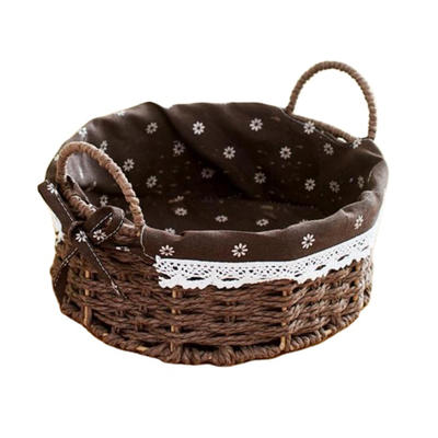exquisite hand weaving paper string storage basket decoration sundries use basket with handles