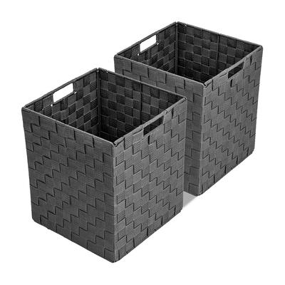 set of 2 contracted wind grey color multipurpose clothing toys storage basket sundries box