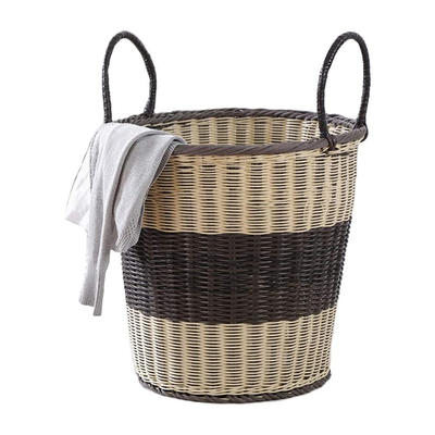 environmental protection foldable classic durable pvc plastic pipe woven storage baskets for household 30x40cm